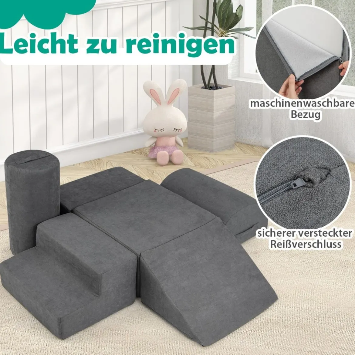 6-TLG. Softbausteine zum Klettern & Krabbeln Schaumstoffbausteine Riesenbausteine