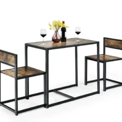 3 tlg. Tischgruppe Essgruppe Bartisch-Set Küchentisch Esstisch Tisch + 2 Stühle Antik