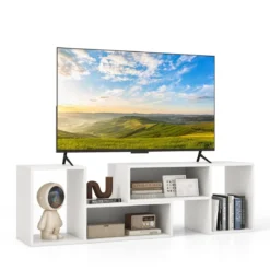 2 tlg. TV-Schrank Freie Kombination Fernsehtisch für Fernseher bis zu 60 Zoll Fernsehschrank
