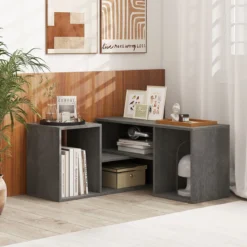 2 tlg. TV-Schrank Freie Kombination Fernsehtisch für Fernseher bis zu 60 Zoll Fernsehschrank
