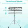 32 Tönen Xylophon Glockenspiel mit Verstellbarem Ständer & Schlägeln und Tragetasche Alu