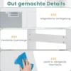 Toilettenregal Platzsparender Badezimmerschrank mit Verstellbaren Regalen Weiß