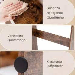 Toilettenschrank Badezimmer-Organizer im Bauernhausstil mit Schiebetür im Scheunentor-Design Braun