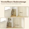 Toilettenschrank mit Doppeltüren & Toilettenpapierhalter & Verstellbarem Fach Weiß