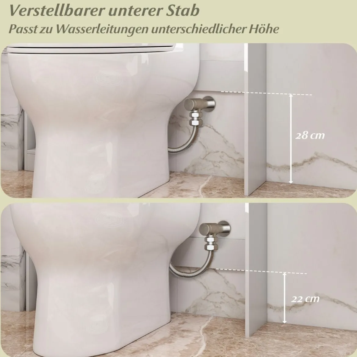 Toilettenschrank mit 2-Türschrank & 6 Offenen Fächern & Taschentuchbox Überbauschrank Weiß