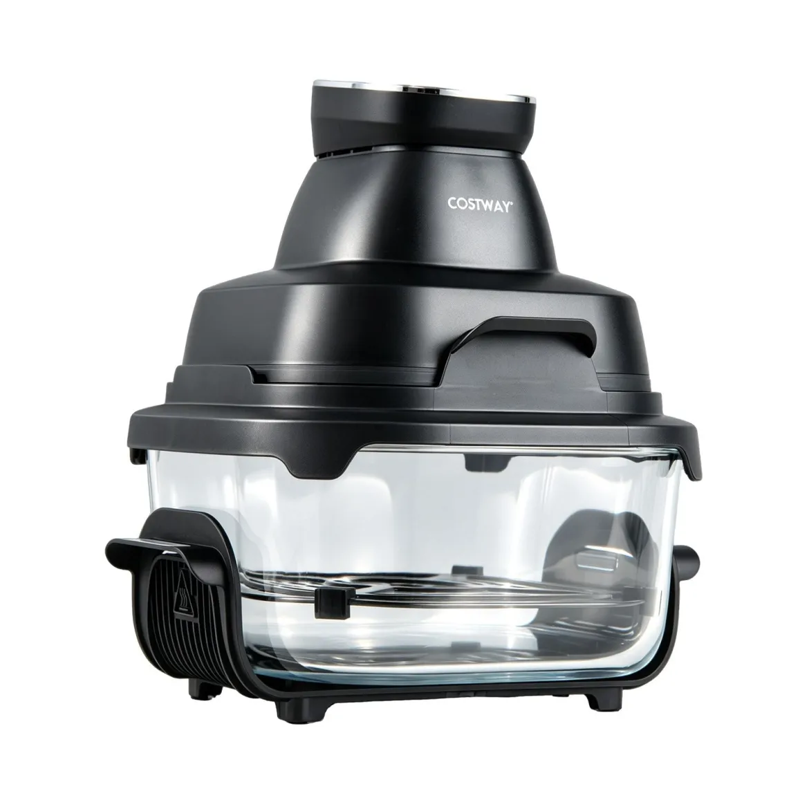 Tragbare 6-in-1 Heißluftfritteuse Heißluftfrittieren und Backen 4 L & 1,7 L Glasbehälter 1500 W Blau/Schwarz