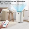 Tragbare 5 in 1 Klimaanlage 12000 BTU Heiz&Kühl&Ventilator&Entfeucht Entfeuchter 44,5 x 39 x 77 cm Weiß