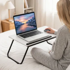 Tragbarer Laptoptisch Klappbarer Computerständer für Sofa & Bett Multifunktionaler Laptoptisch Weiß