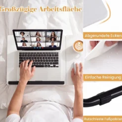 Tragbarer Laptoptisch Klappbarer Computerständer für Sofa & Bett Multifunktionaler Laptoptisch Weiß