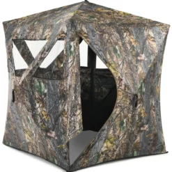 Tragbares Jagdzelt mit Erdspießen & Zurrgurten & Tragetasche für 3 Personen Camouflage