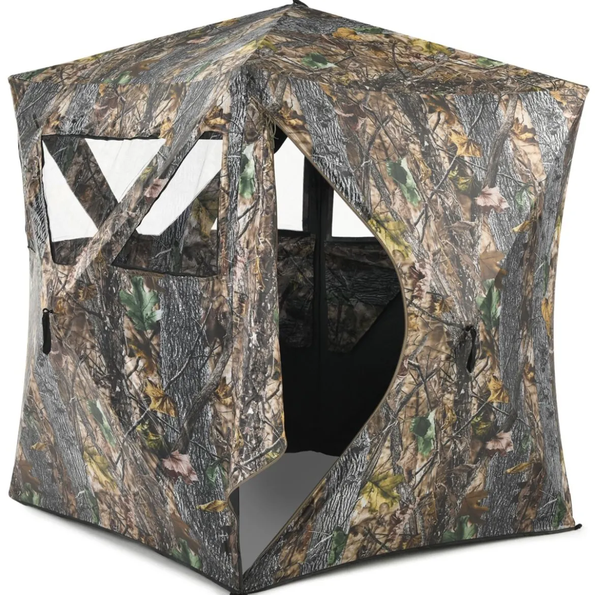 Tragbares Jagdzelt mit Erdspießen & Zurrgurten & Tragetasche für 3 Personen Camouflage