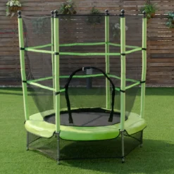 Trampolin Gartentrampolin Kindertrampolin Outdoor Trampolin mit Sicherheitsnetz Ø 140 cm