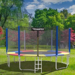 Trampolinmatratze 244cm x 244cm x 10cm Trampolin Übung Fitness Gymnastik Trampolin Polster Bunt