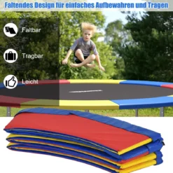 Trampolinmatratze 427cm x 427cm x 10cm Trampolin Übung Fitness Gymnastik Trampolin Polster Bunt