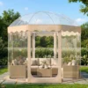 Transparentes Pop up Zelt für 8-10 Personen mit 540°Blick & Tragetasche Wetterfestes Wurfzelt