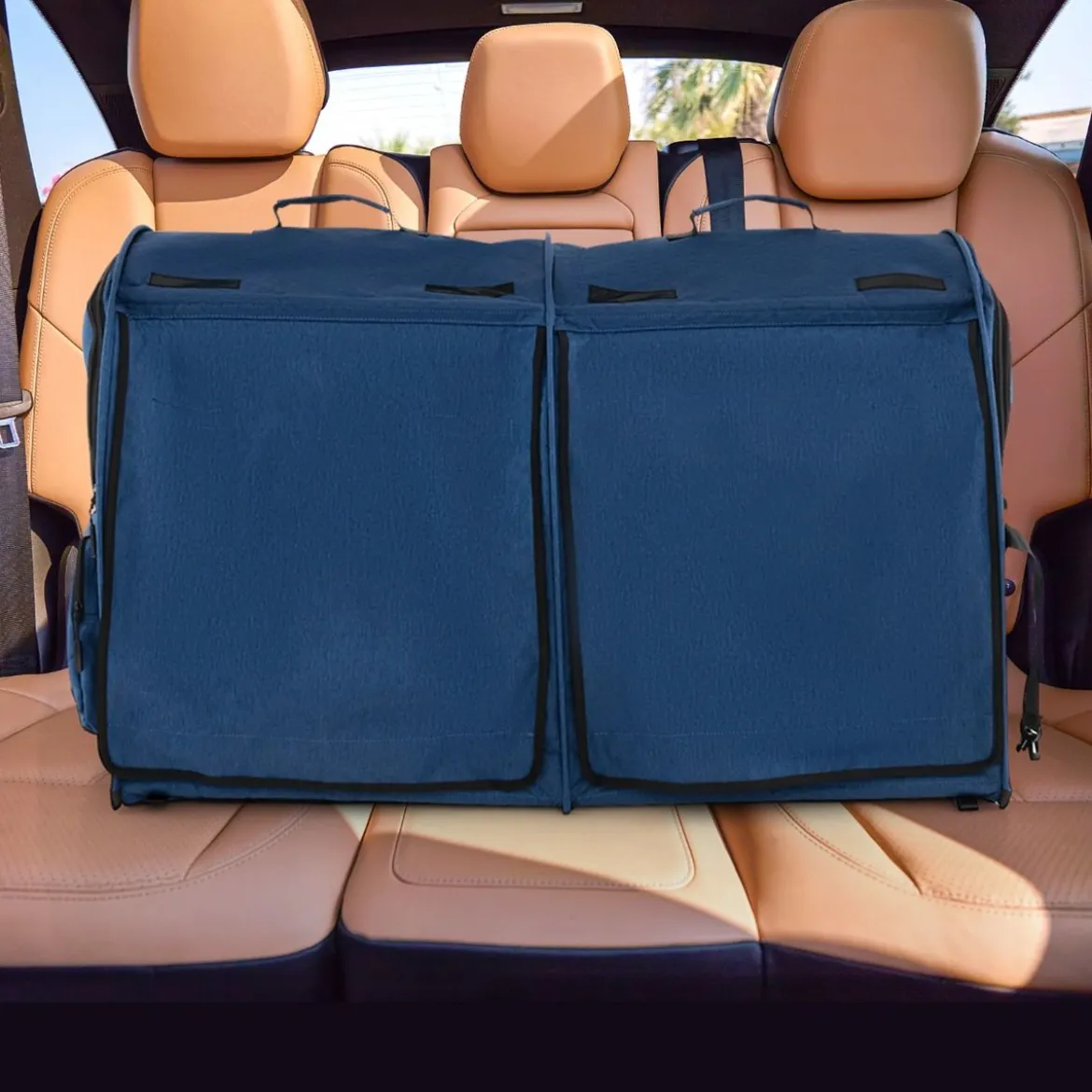 Transporttasche mit Abnehmbaren Hängematten & Matratze & Katzentoilette Marineblau