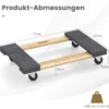 Transportwagen mit 4 Universalrädern & 450 kg Tragkraft robuster Plattformwagen
