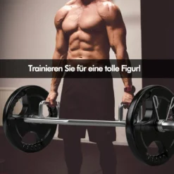 Trap Bar mit 2 Federverschlüsse & Klappbarem Griff Hantelstange Hex Bar Olympic Bar Silber