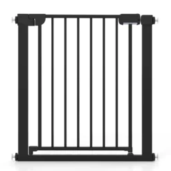 Treppenschutzgitter ohne Bohren mit 75-82 cm Breite Auto-Close Türschutzgitter Schwarz