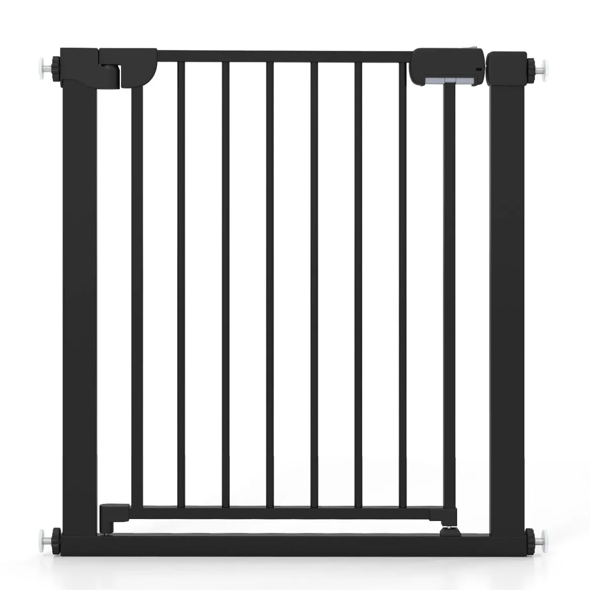 Treppenschutzgitter ohne Bohren mit 75-82 cm Breite Auto-Close Türschutzgitter Schwarz