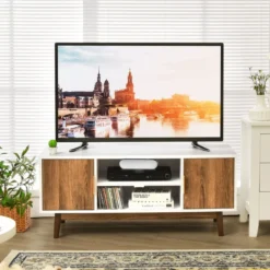 2-türiger TV-Ständer für Flachbildfernseher bis zu 50