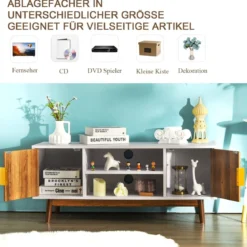 2-türiger TV-Ständer für Flachbildfernseher bis zu 50