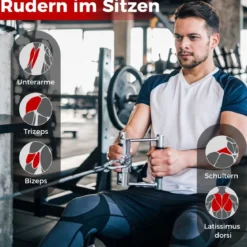Trizeps-Kabelzug Nach Unten Drücken 3 teiliges Gewicht Maschinenzubehör mit Trizepsseil