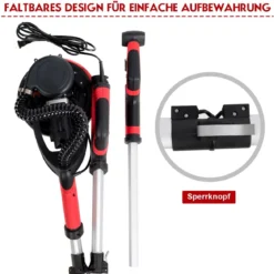 Trockenbauschleifer 750W Elektrischer Deckenschleifer Wandschleifmaschine mit LED-Licht