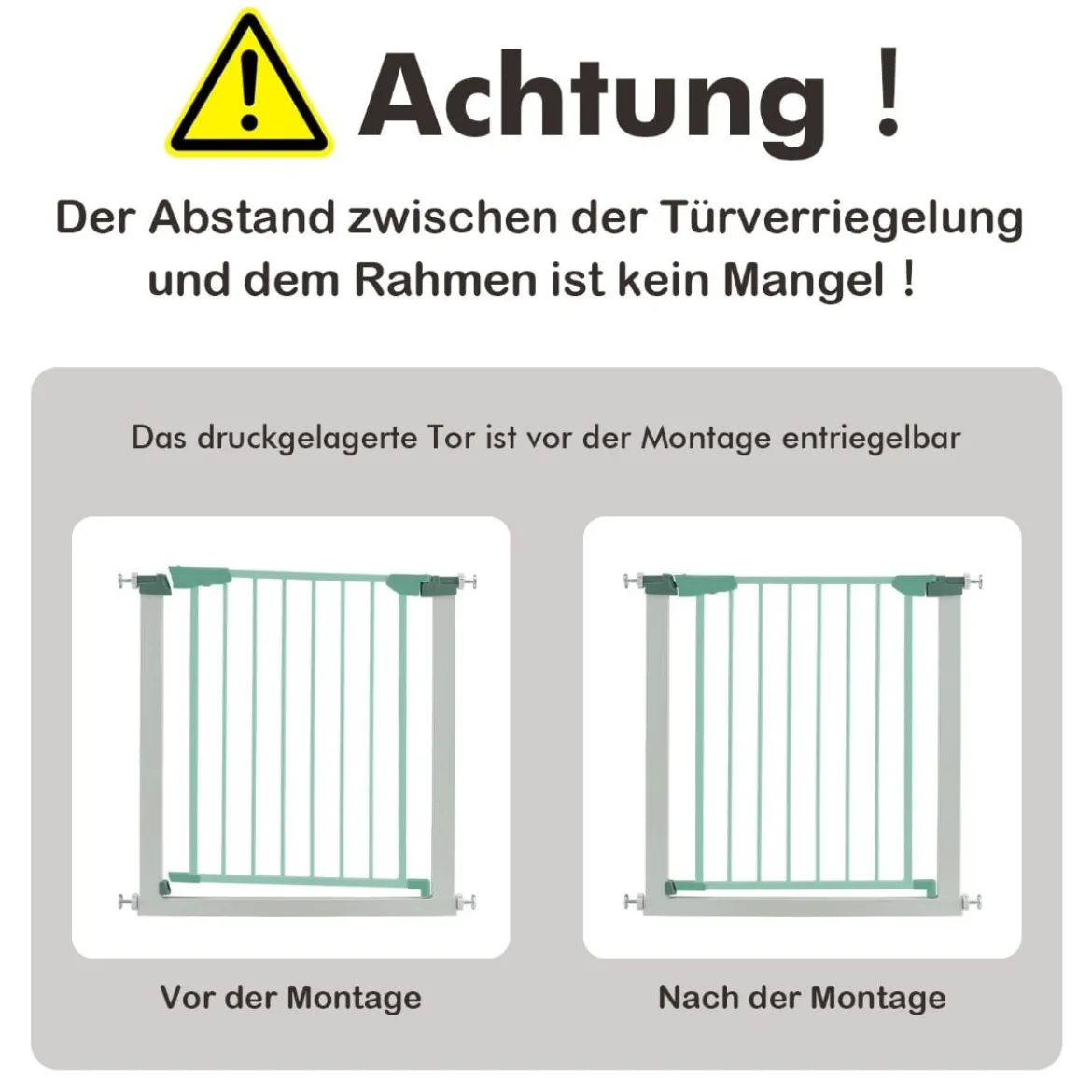Türschutzgitter Baby 76-83 cm Sicherheitsgitter aus Metall Weiß