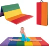 Turnmatte klappbar Weichbodenmatte Gymnastikmatte 5 fach faltbar aus PU mit Tragegriff 180 x 120 x 4 cm