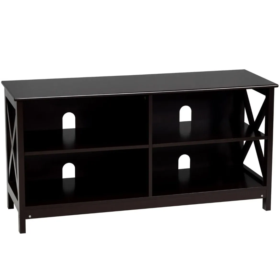 TV Schrank Fernsehschrank 3-stufige Rustikale Kommode mit Regalen 120 x 41 x 60 cm Braun