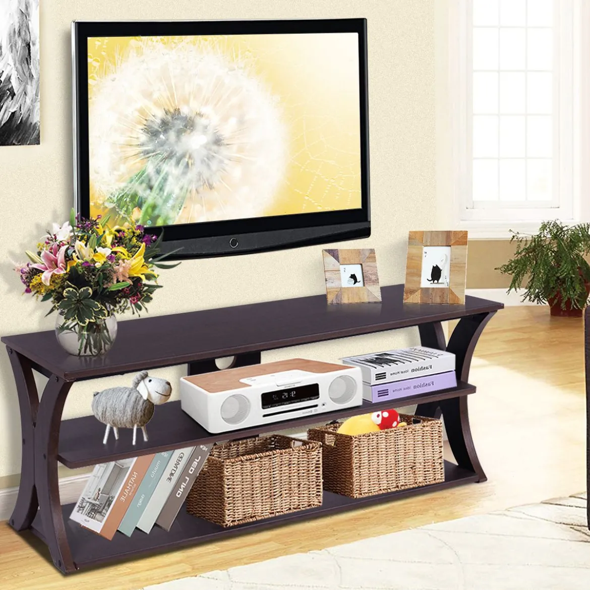 TV-Schrank für Fernseher bis zu 47" Medien-Konsolentisch 115 x 40 x 45 cm