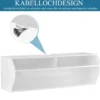 TV Schrank hängend und freistehend Fernsehschrank Holz modern mit 3 offenen Fächern Kommode Weiß