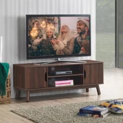 TV-Ständer Fernsehschrank Holz für TVs bis zu 50
