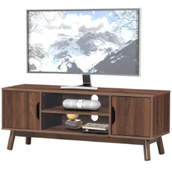 TV-Ständer Fernsehschrank Holz für TVs bis zu 50