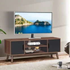 TV-Ständer Fernsehschrank Holz für TVs bis zu 50