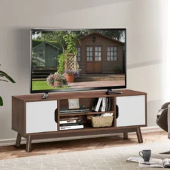 TV-Ständer Fernsehschrank Holz für TVs bis zu 50
