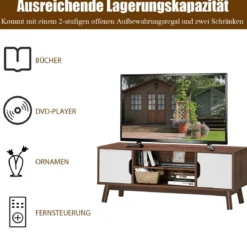 TV-Ständer Fernsehschrank Holz für TVs bis zu 50