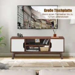 TV-Ständer Fernsehschrank Holz für TVs bis zu 50