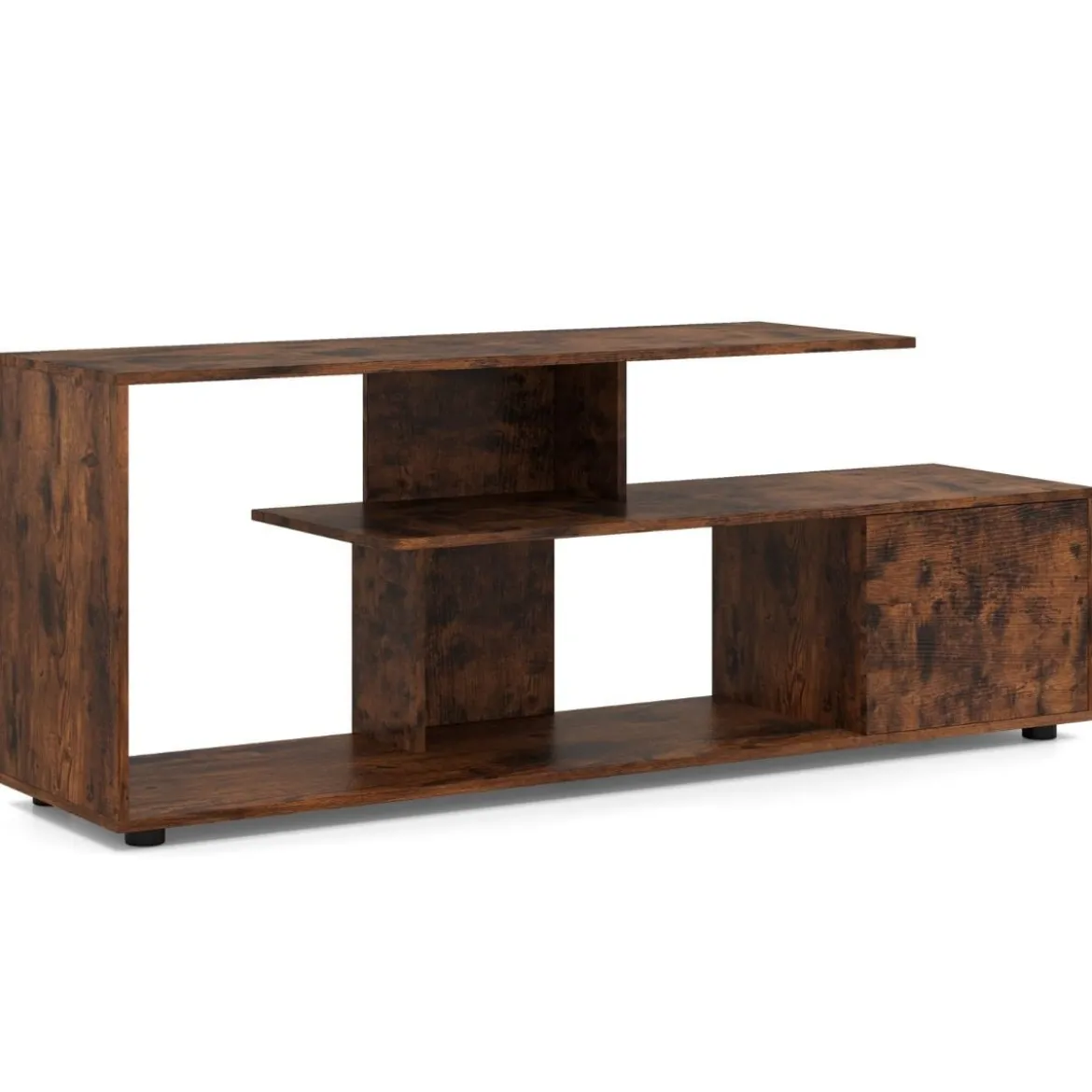 TV-Ständer für Fernseher bis zu 55 Zoll mit Ablageflächen & Schrank TV Schrank Lowboard