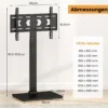 TV Ständer TV Standfuss für 32-70 Zoll Fernseher bis 50 kg Fernsehständer Höhenverstellbar Schwarz
