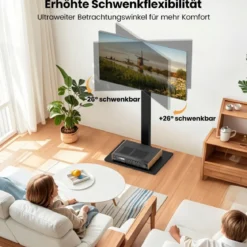TV Ständer TV Standfuss für 32-70 Zoll Fernseher bis 50 kg Fernsehständer Höhenverstellbar Schwarz