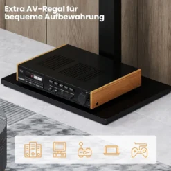 TV Ständer TV Standfuss für 32-70 Zoll Fernseher bis 50 kg Fernsehständer Höhenverstellbar Schwarz