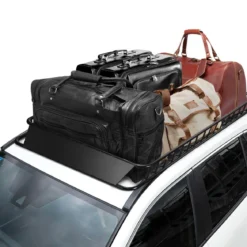 Universal-Dachgepäckträger mit 68 kg belastbar erweiterbar Dachgepäckträger Dachkorb 162x99x15cm Schwarz