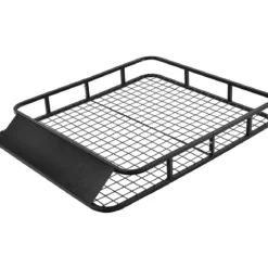 Universaler Dachgepäckträger Auto-Gepäckträger Dachkorb aus Stahl 122,5 x 102 x 15 cm Schwarz