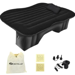 Universelle Aufblasbare Luftmatratze mit Elektrischer Pumpe 142x91x48cm Schwarz