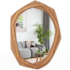 Unregelmäßig Gerahmter Dekorationsspiegel Wasserdichter Wandspiegel 89,5 x 66 cm