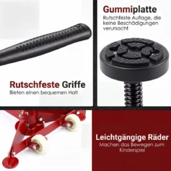 Unterhebe-Stützständer 750 kg Wagenheberständer Höhenverstellbar 97,5-191,5 cm Rot