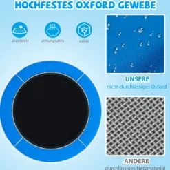 Untertassenschaukel mit 100 cm Durchmesser bis 300kg belastbar LED-Schaukel für Kinder & Erwachsene Blau