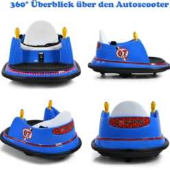 6V Aufsitz Autoscooter mit Bunten Lichtern & Fernbedienung & 360 Grad Rotation Bumper Car